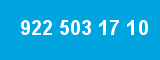 922 503 17 10 922 503 17 10